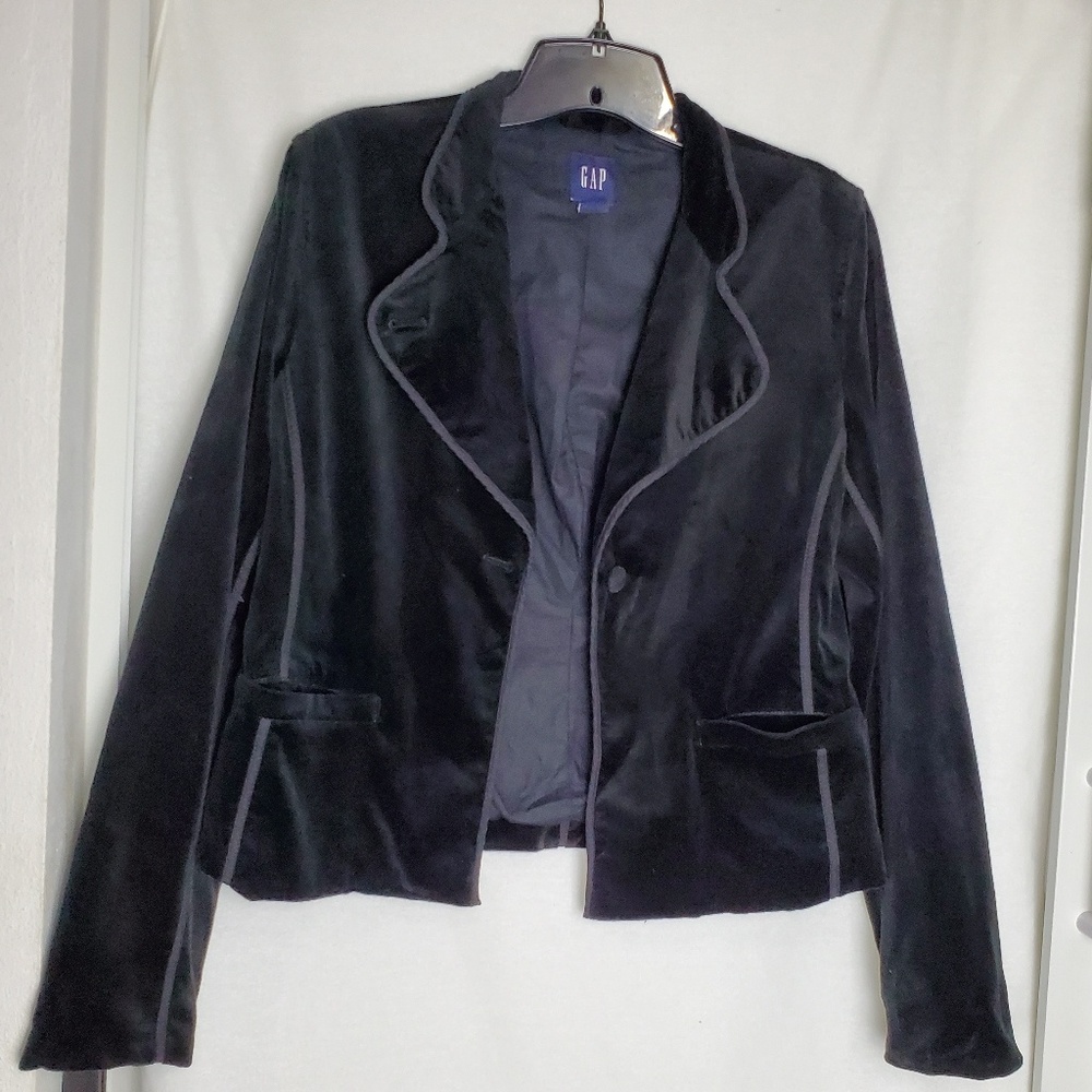 Gap Womens Black Velvet Jacket